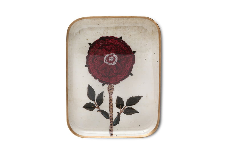 Peony metal tray