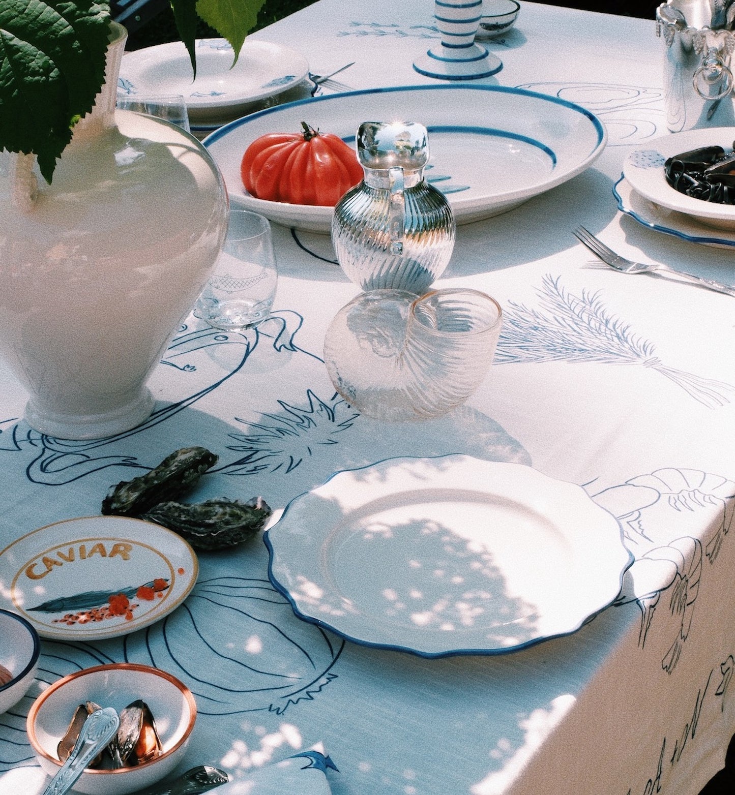 Jarrón de cristal concha de arena