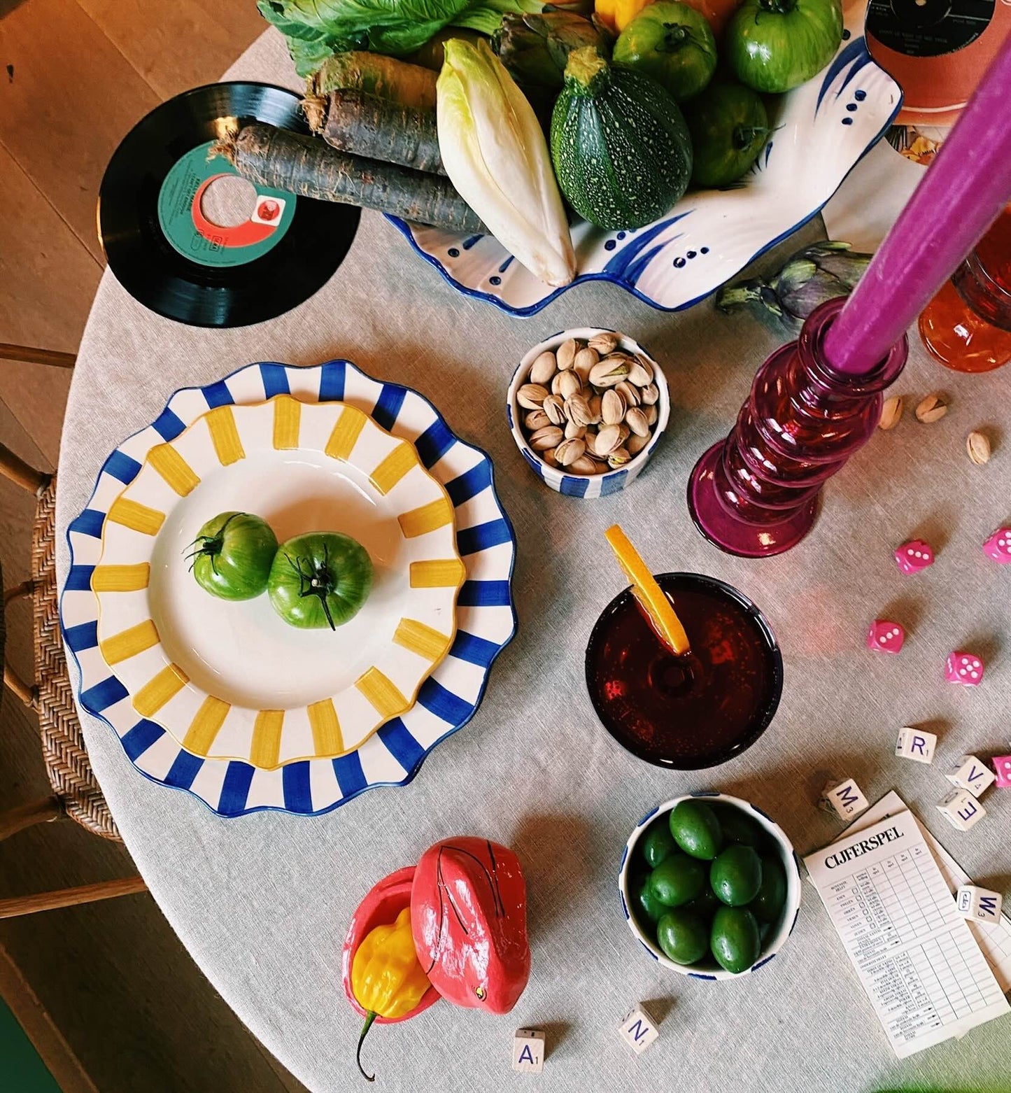 Plato llano circus Azul