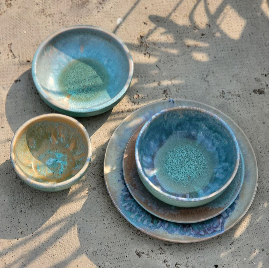 Plato postre Oceánic Verde