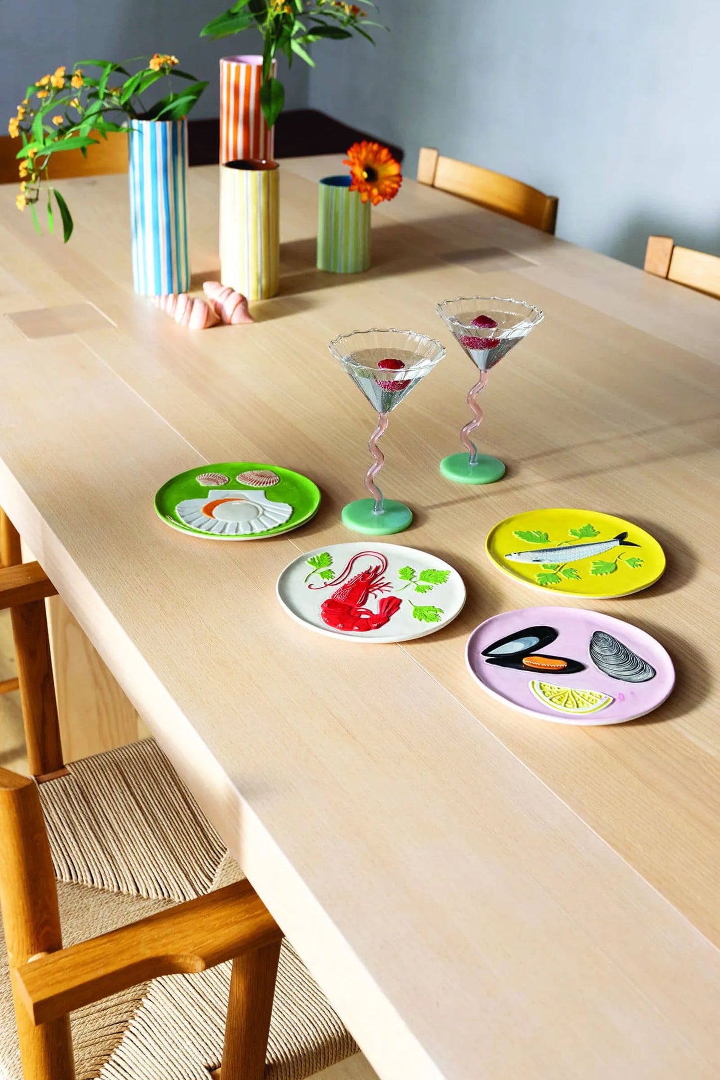 Platos de postre de cerámica La Mer