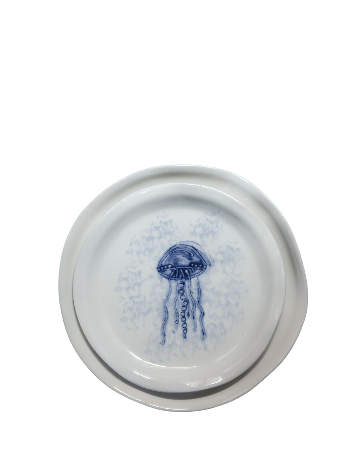 Plato postre Medusa Fondomar Azul