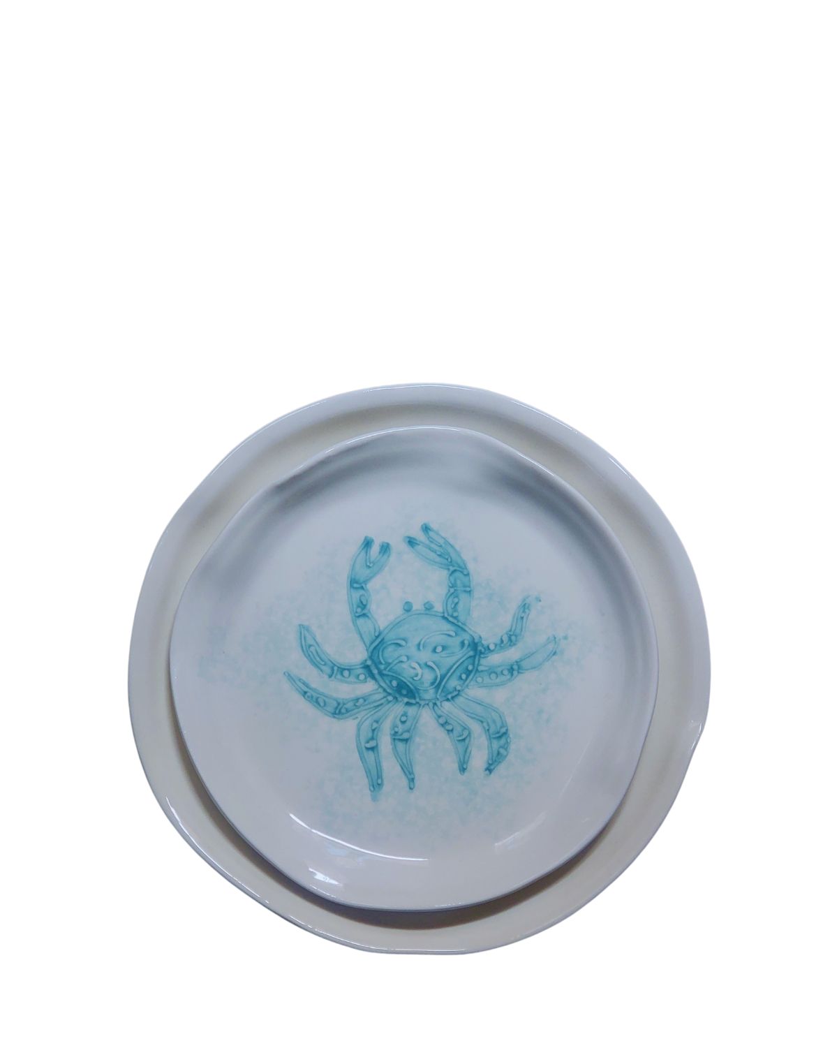 Plato postre Cangrejo Fondomar Verde