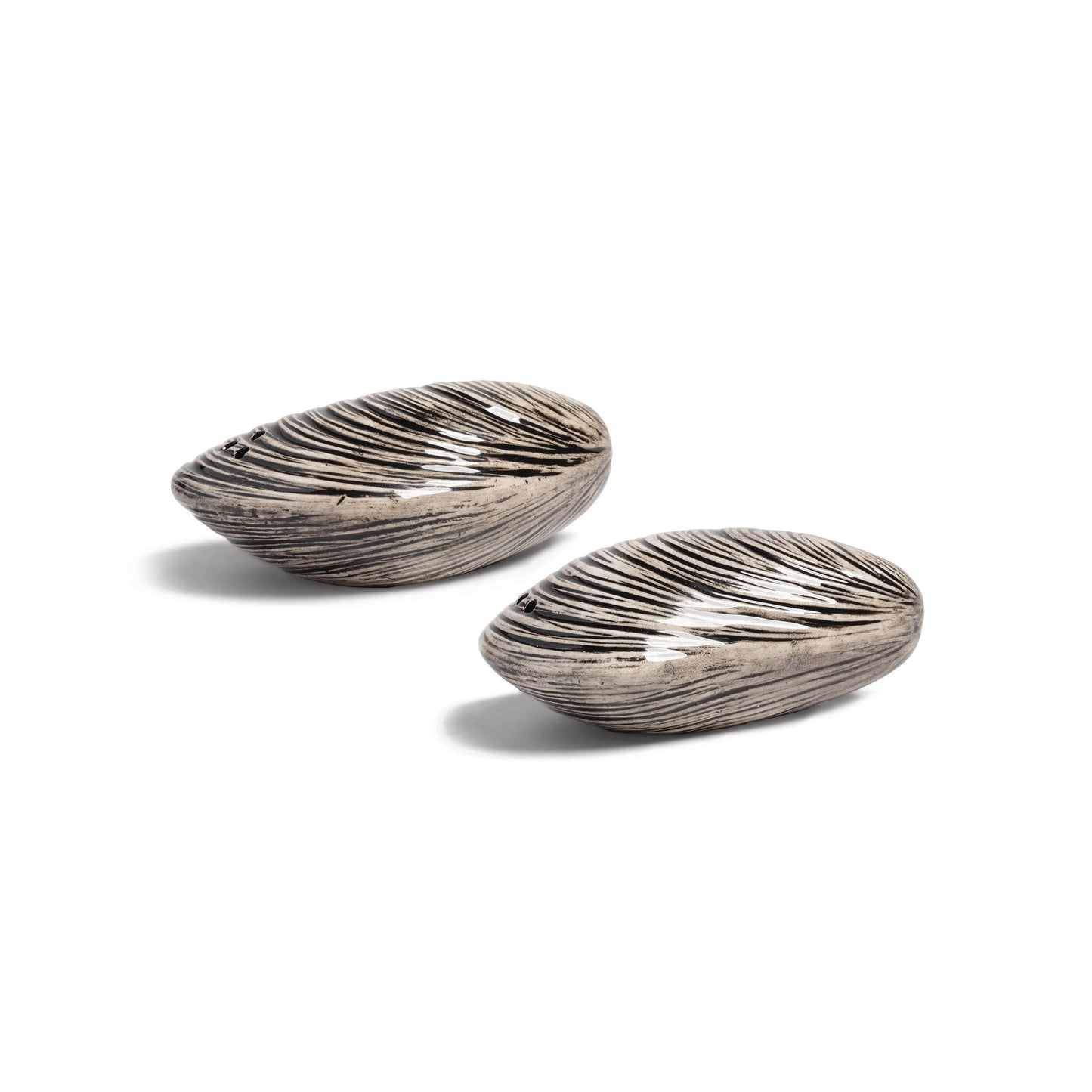 Salero y pimentero mejillón