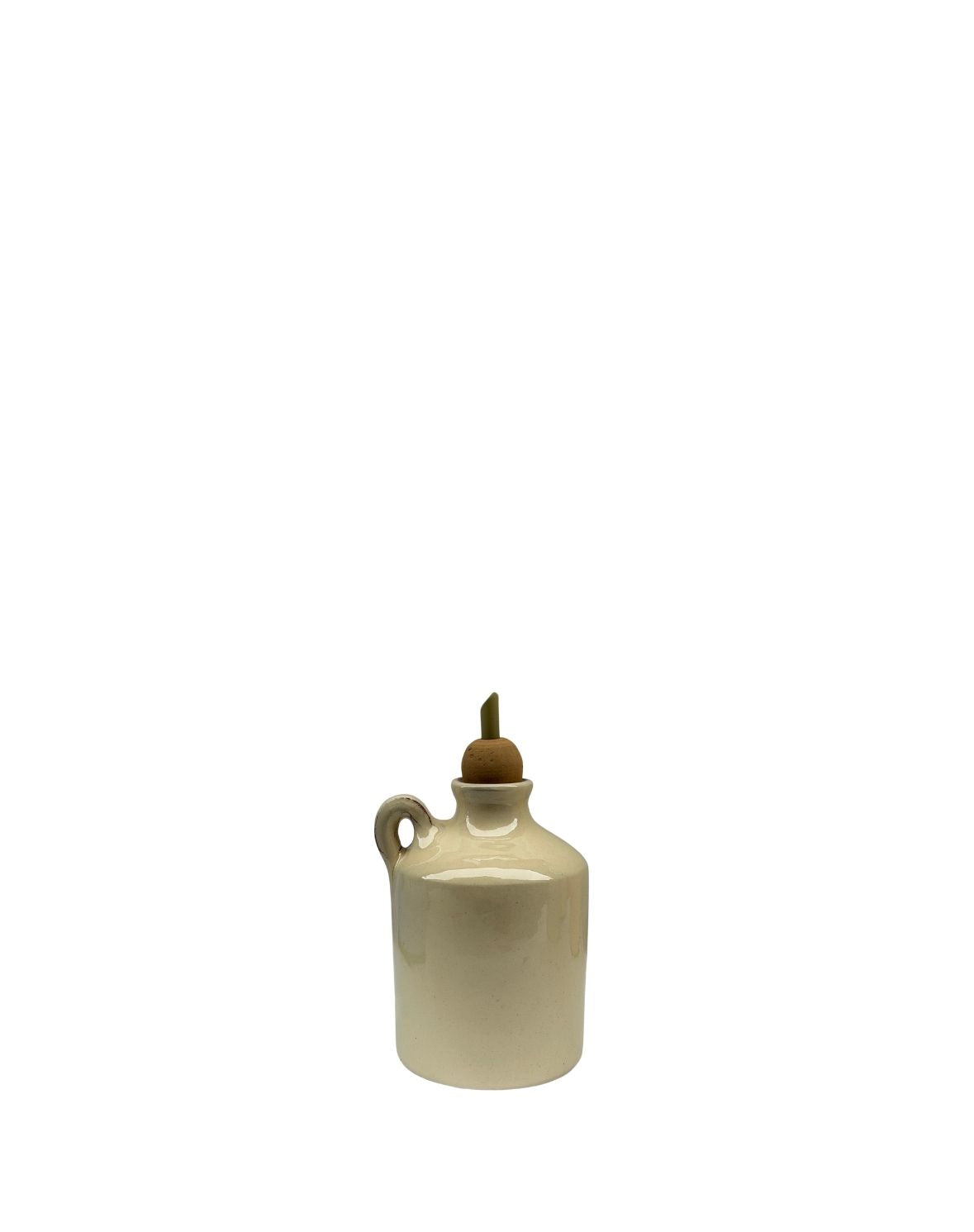 Alhama green ceramic oil can from Almeria