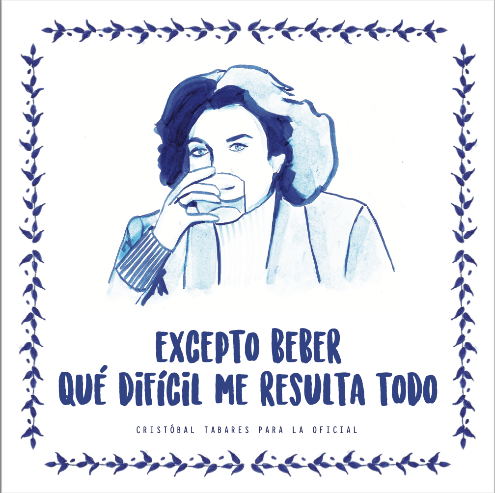 Azulejo Excepto beber qué difícil me resulta todo