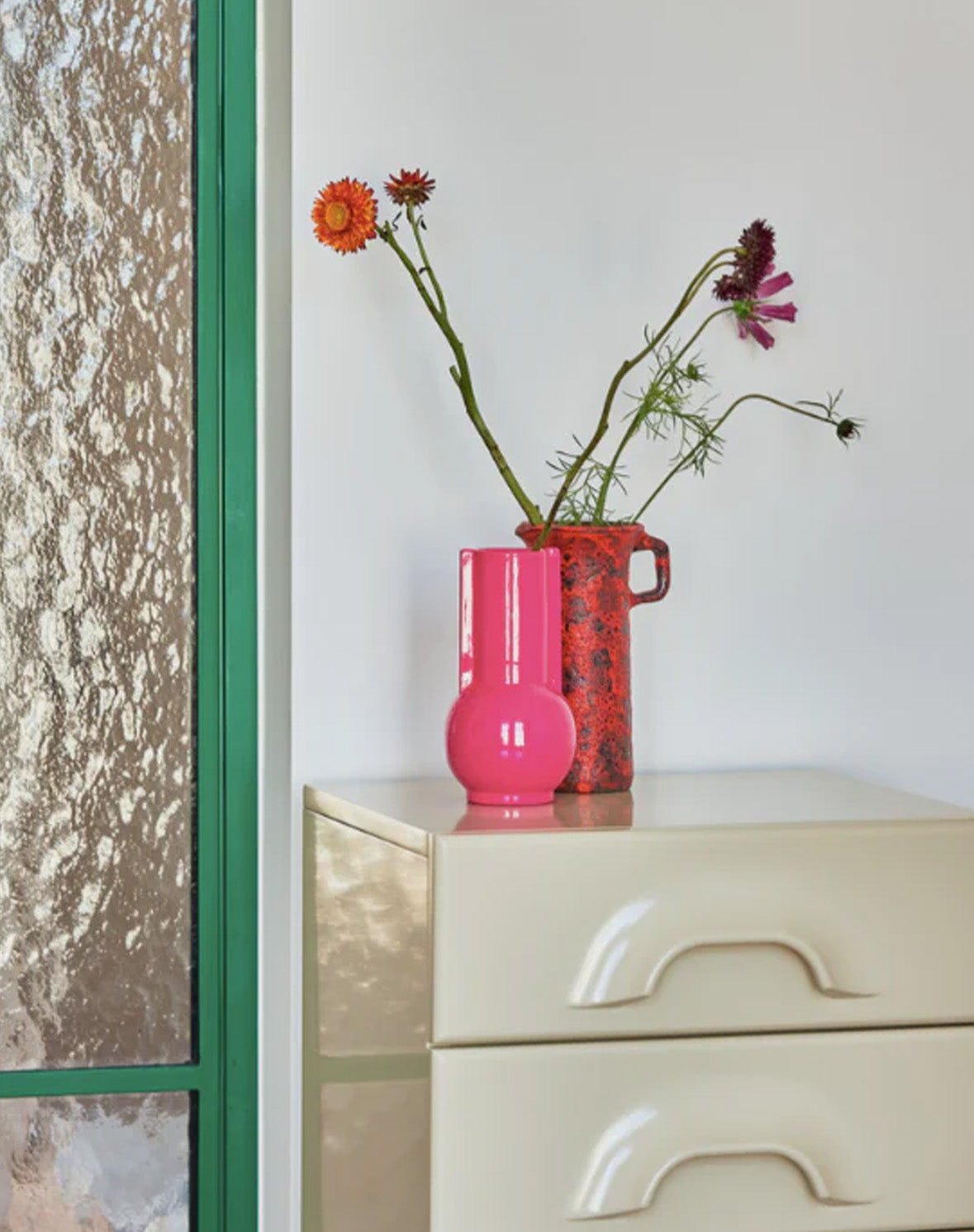 Hot Pink Ceramic Vase