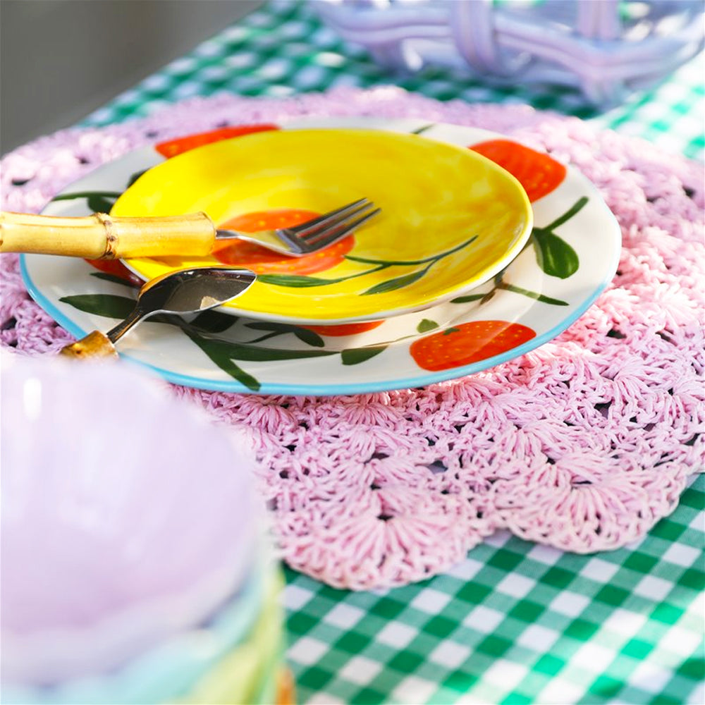 Ceramic flat plates Seasonal oranges