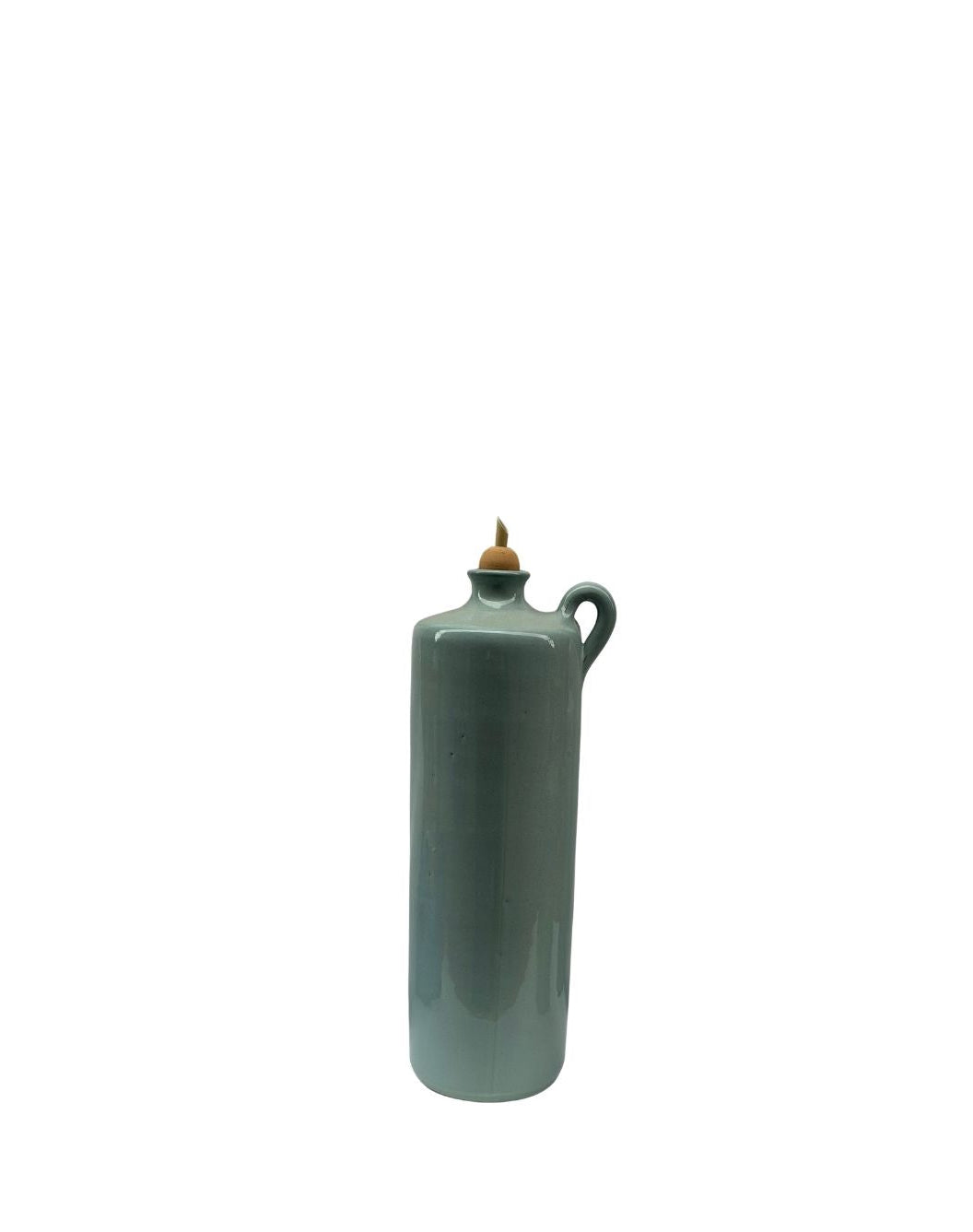 Alhama green ceramic oil can from Almeria