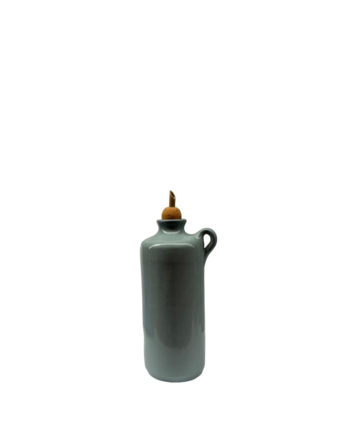 Alhama green ceramic oil can from Almeria