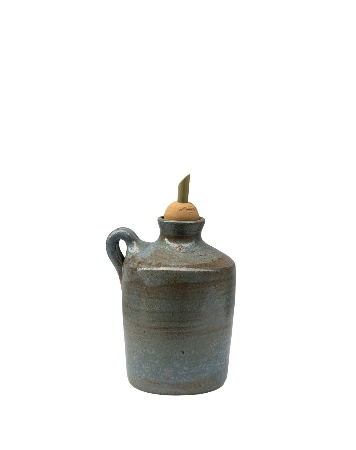 Alhama green ceramic oil can from Almeria