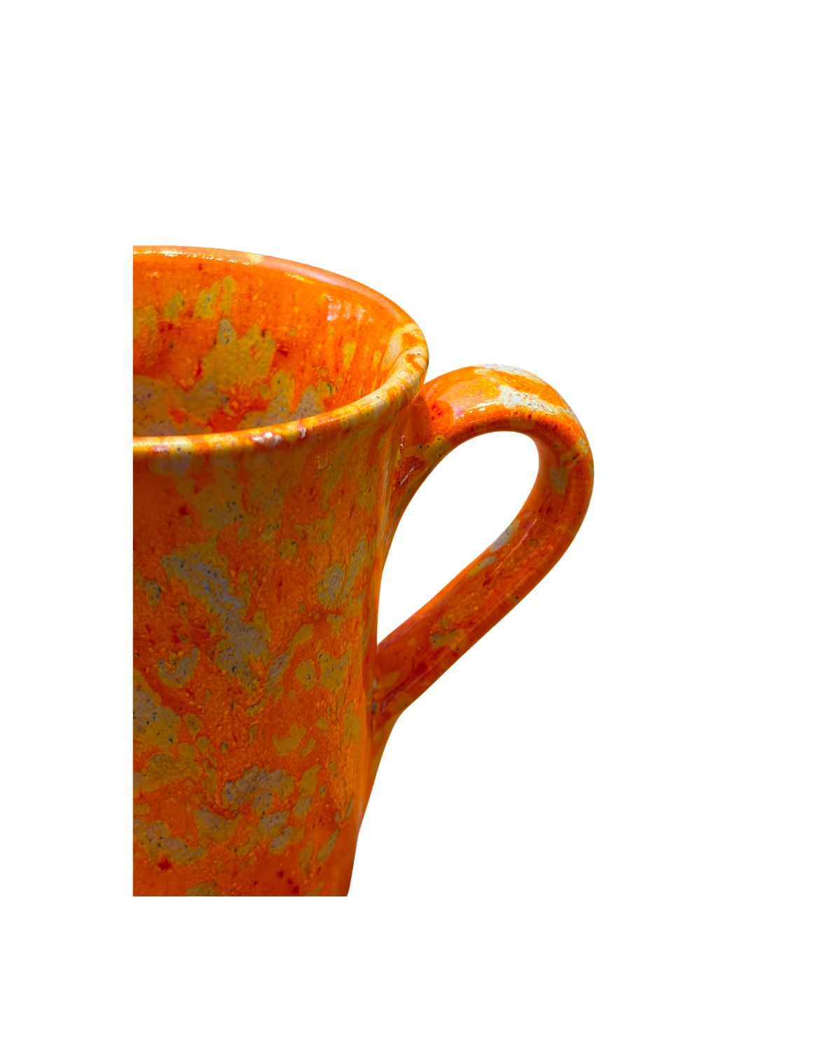 Algar yellow ceramic oil can from Almeria