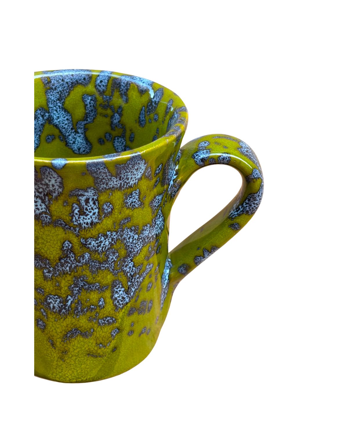 Algar yellow ceramic oil can from Almeria