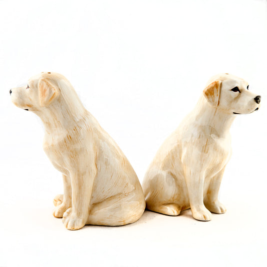 Labrador salt and pepper shakers