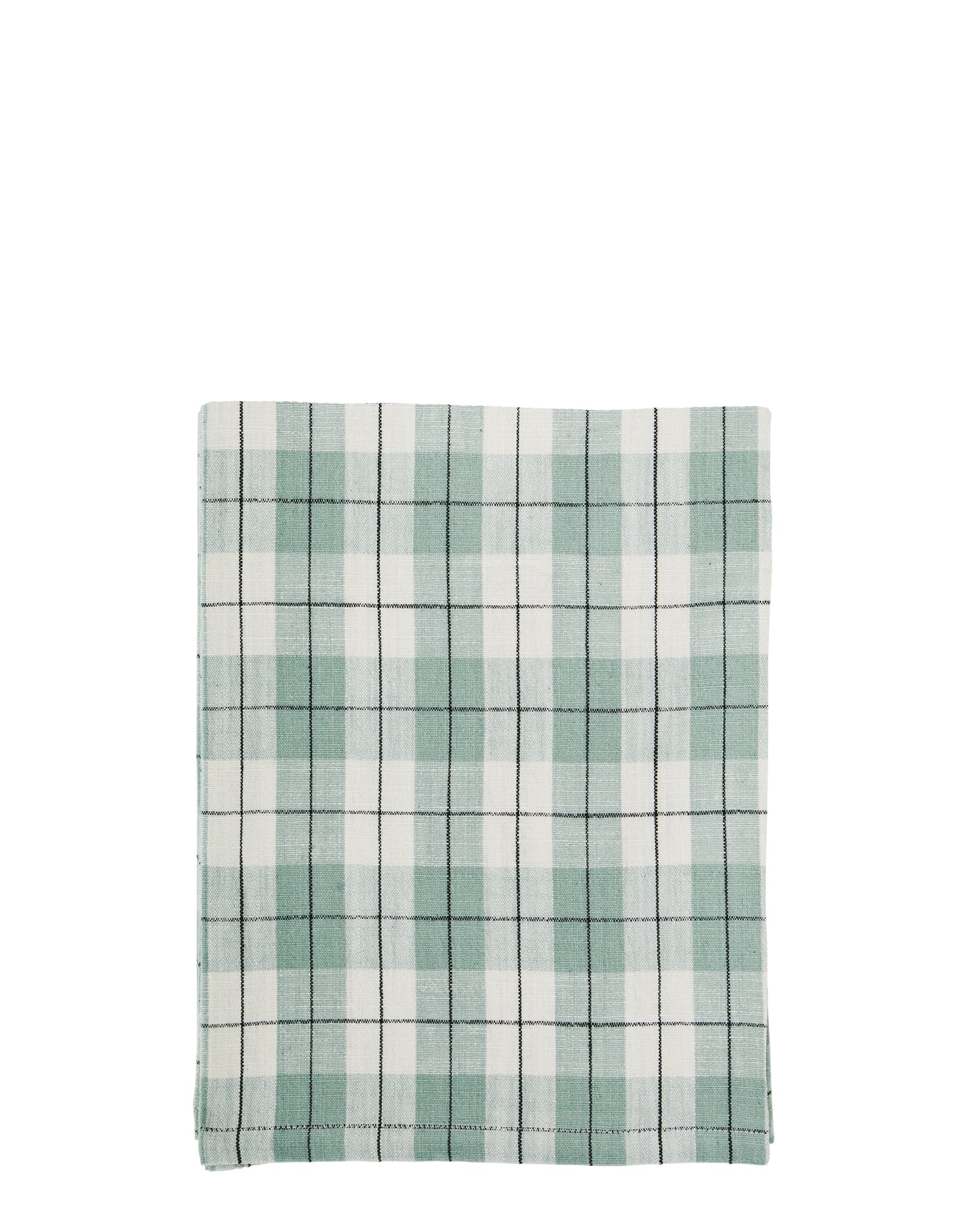 Mantel cuadros verde agua