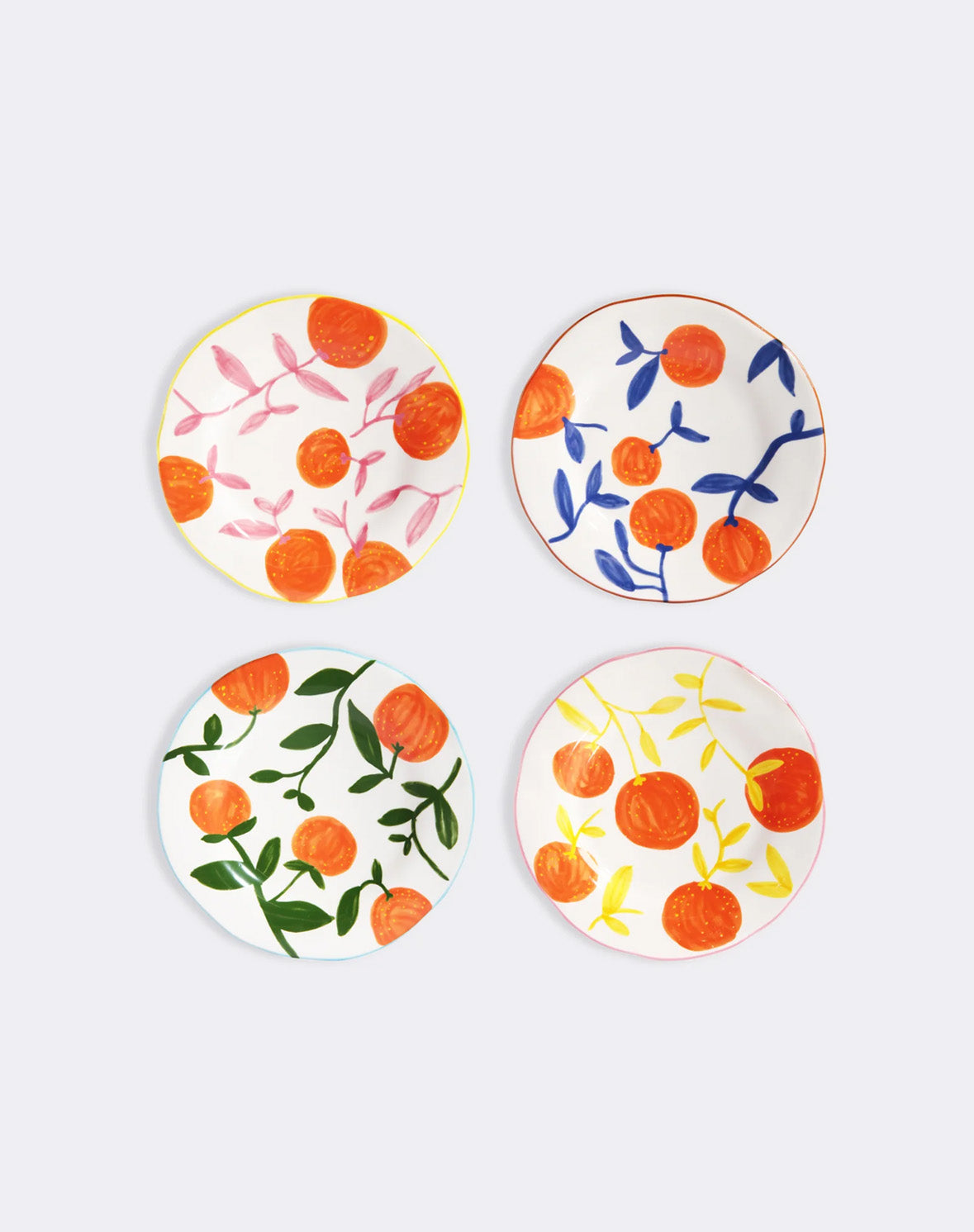 Ceramic flat plates Seasonal oranges