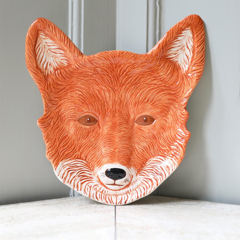 Ceramic fox plate